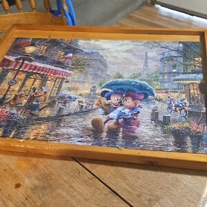 Thomas Kinkade Disney Artwork with Blue and Brown Tones